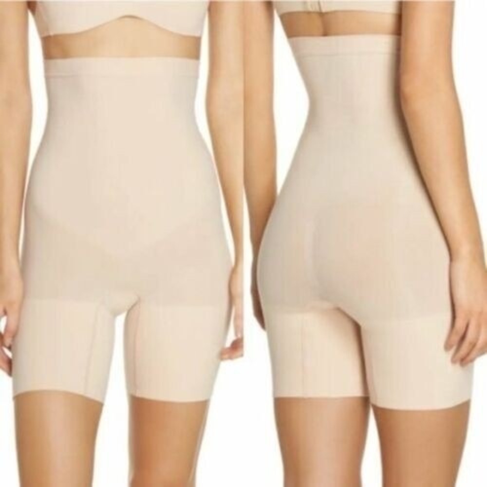 Spanx Higher Power Short Soft Nude 3X High Waisted Shapewear Shorts Power Series